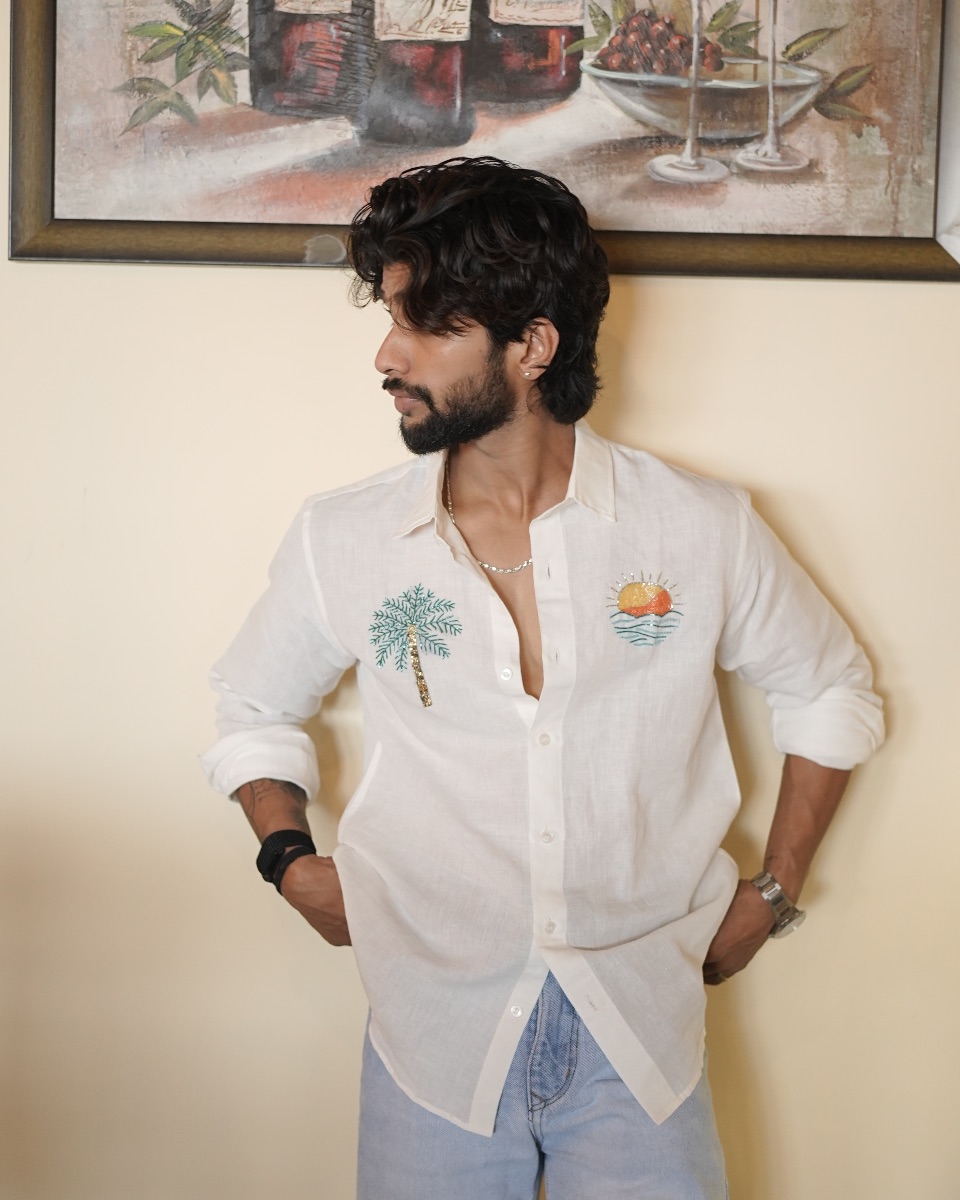 Sun & Palm Linen Shirt — handcrafted Shirt by GRAA
