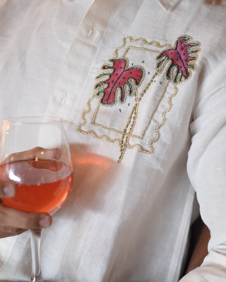 Tropical Muse Linen Shirt — view 2
