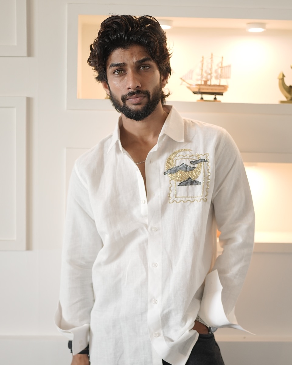 Moonlit Clouds Shirt — handcrafted Shirt by GRAA