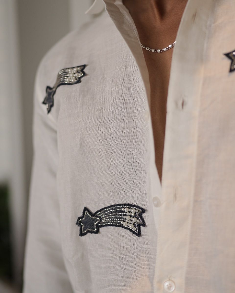 Shooting Star Denim Motifs Shirt — view 2