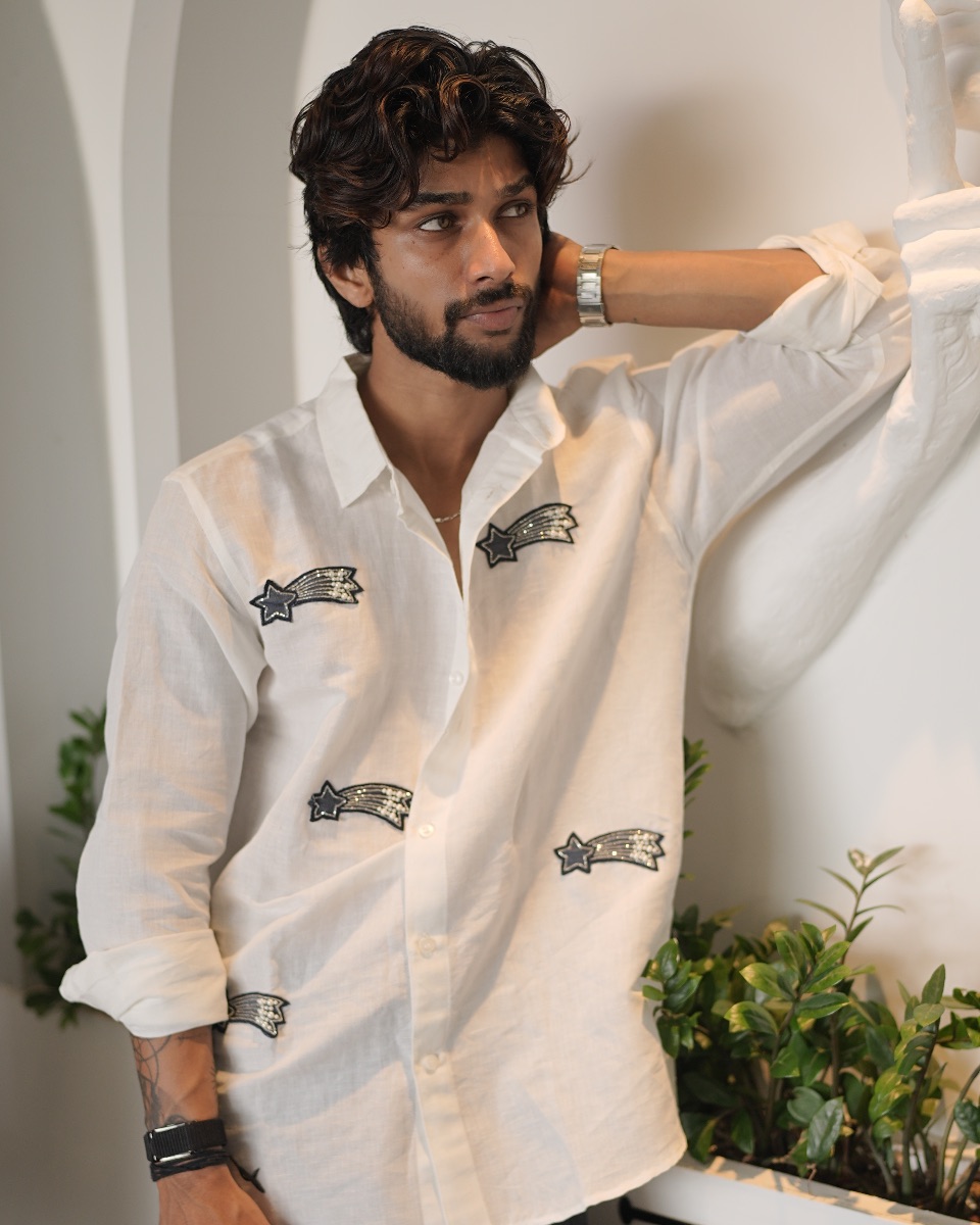 Shooting Star Denim Motifs Shirt — view 3