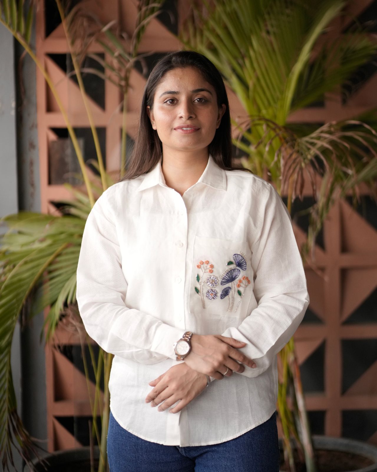Wildflower Whisper — handcrafted Shirt by GRAA