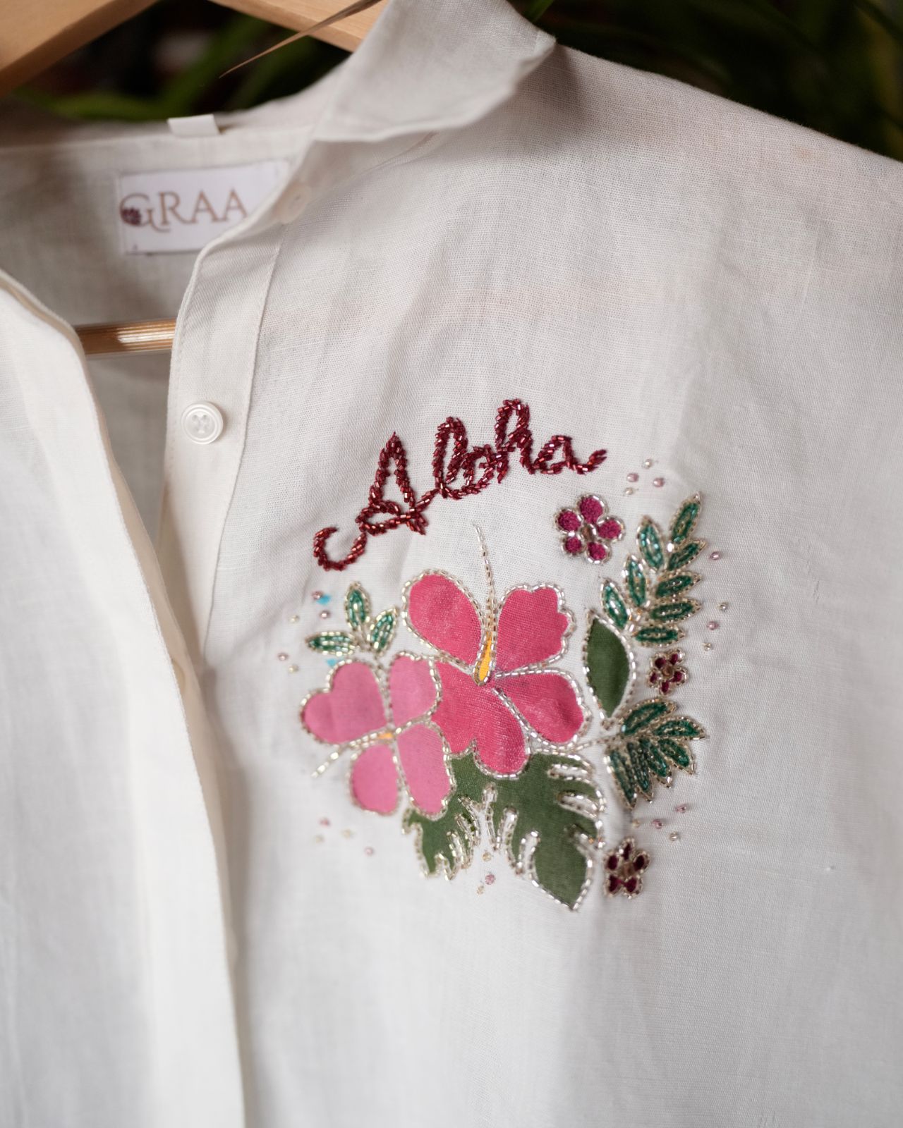 Aloha Bloom — handcrafted Shirt by GRAA