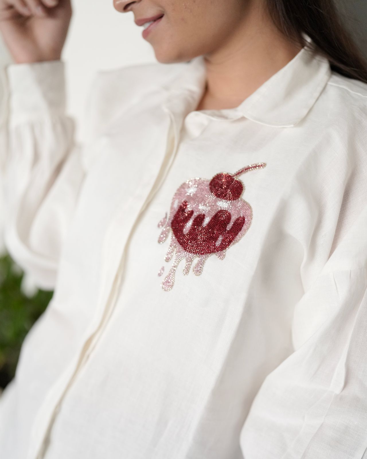 Cherry Drizzle — handcrafted Shirt by GRAA